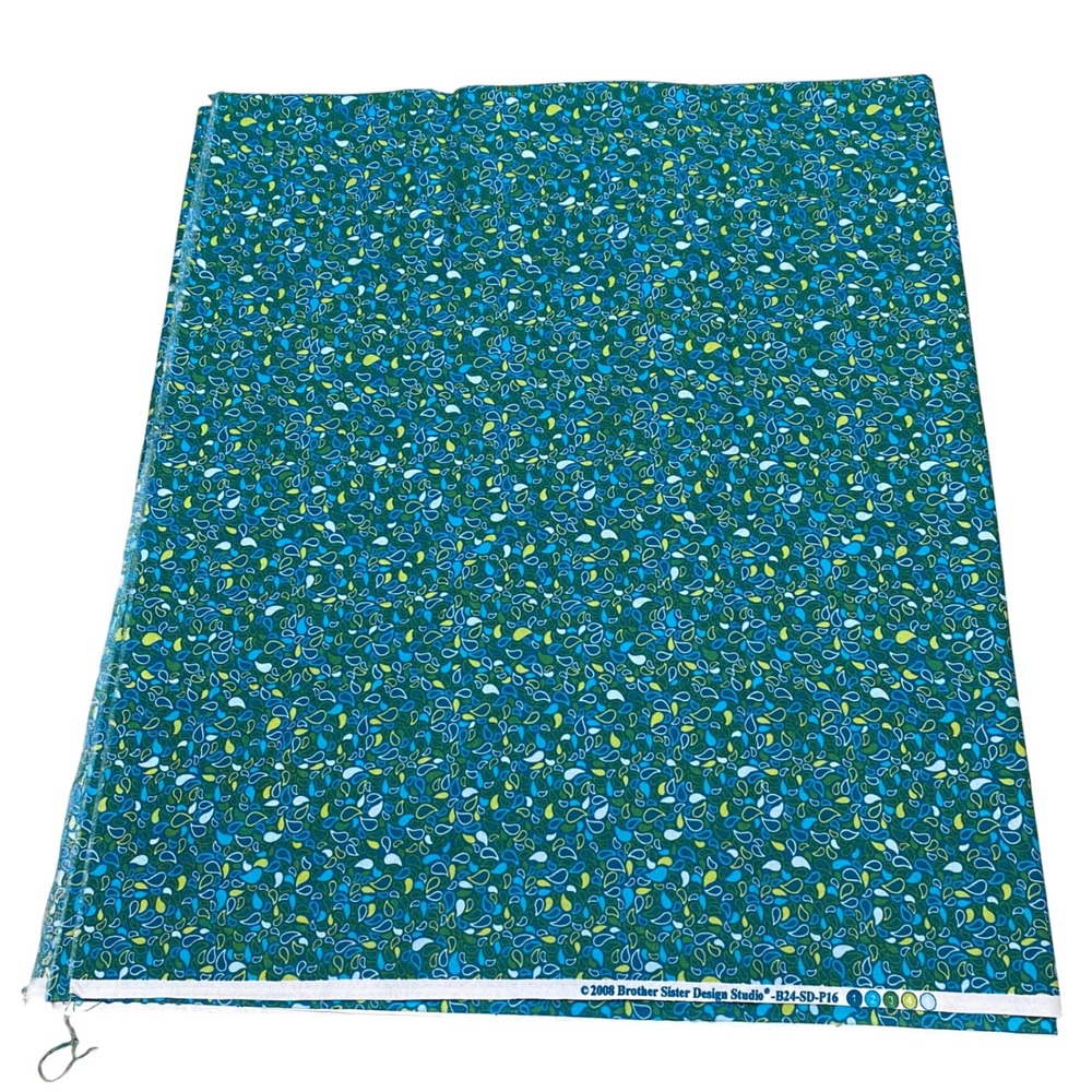Brother Sister Design Studio Teardrop Cotton Fabric Boho Chic 2 yds Green 2008